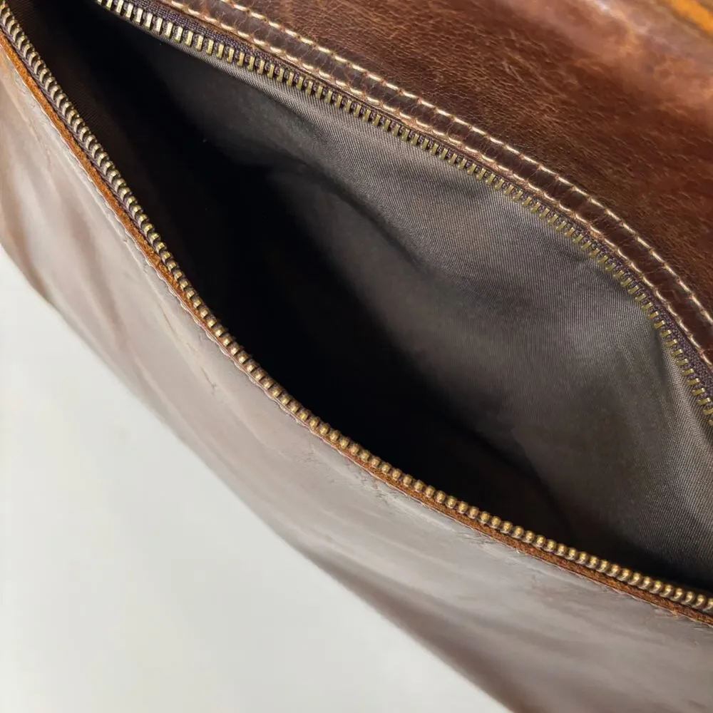 Kattee Leather Messenger Bag Briefcase Laptop Satchel Brown Distressed Vintage
